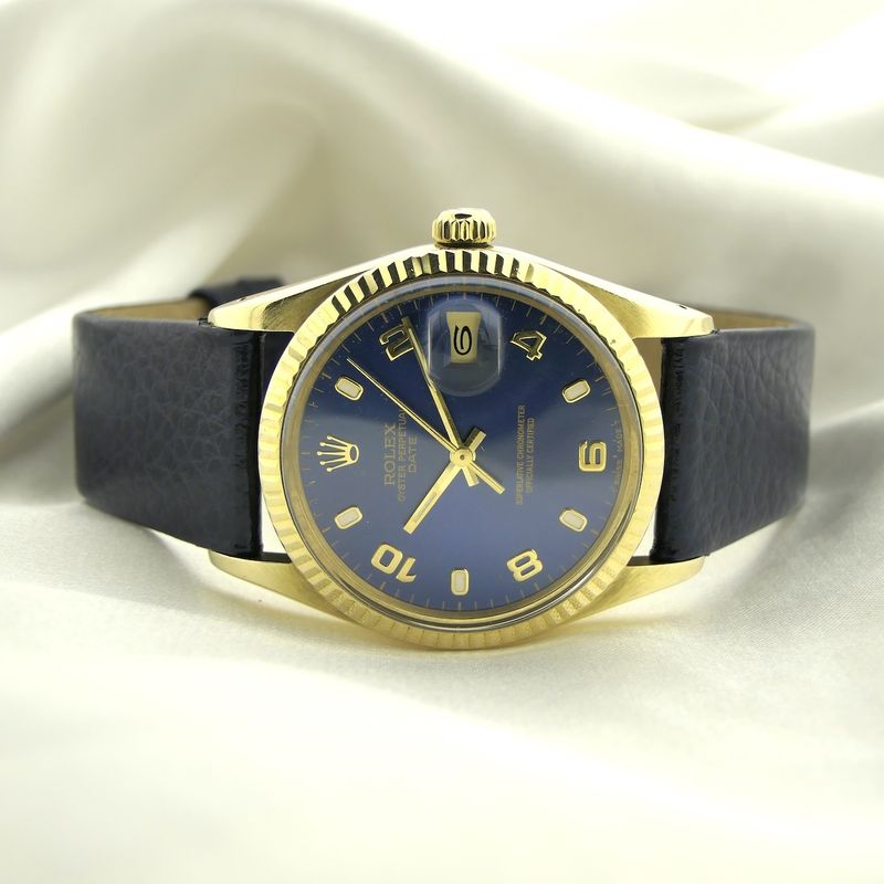 Image 10 of Rolex Oyster Perpetual Date 15037; 14k gold watch
