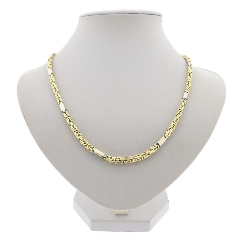 Image 1 of Two-tone gold king chain | 52.5 cm