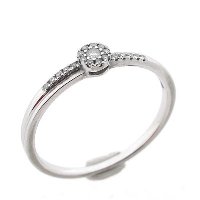 Image 1 of White gold ring with diamonds | 0.11 ct.