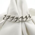 Image 3 of White gold gourmet link bracelet