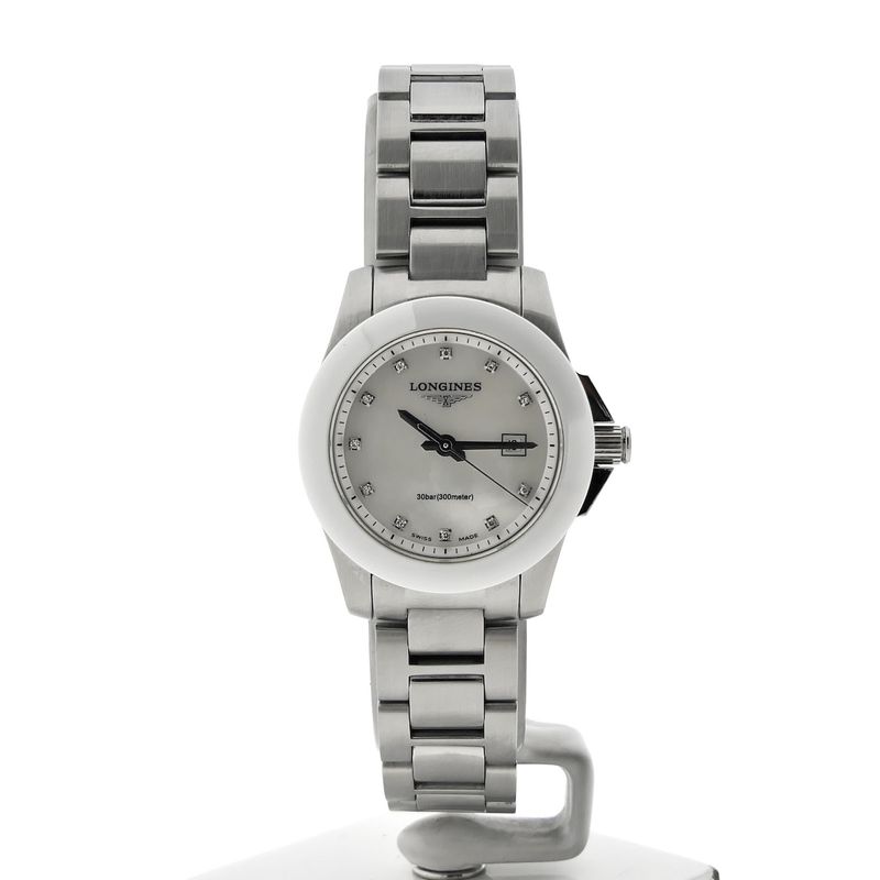 Image 17 of Longines Conquest Mother of Pearl & Diamonds L3.257.4.87.6; Ladies watch