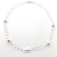 Silver necklace with beads | Stefani St. Jacques | 50 cm