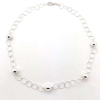 Silver necklace with beads | Stefani St. Jacques | 50 cm Image 1 of Silver necklace with beads | Stefani St. Jacques | 50 cm