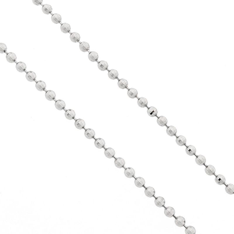 Image 3 of White gold ball link chain