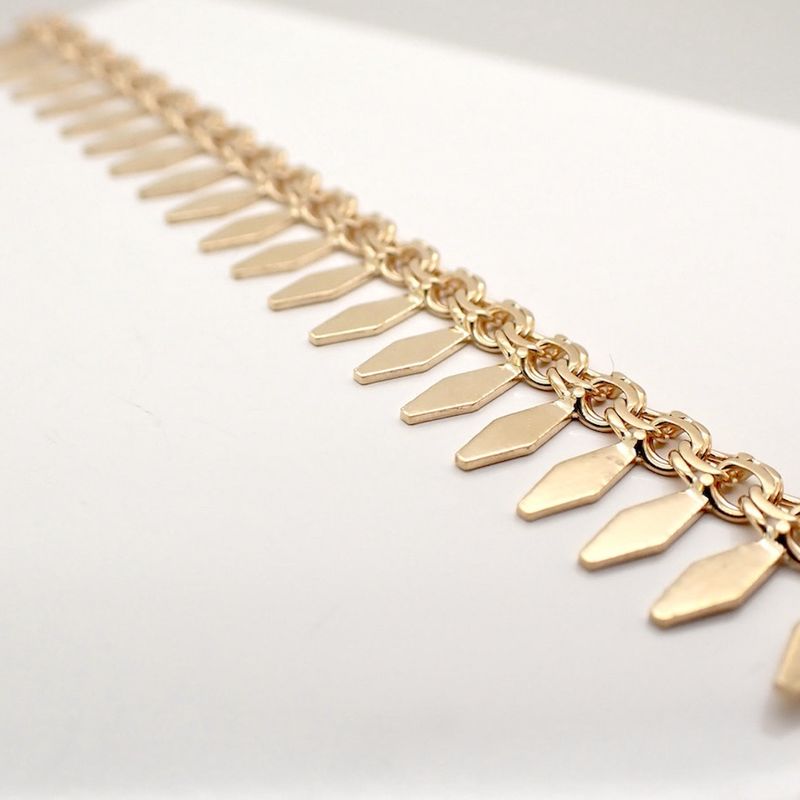 Image 4 of Gold women's necklace; Vintage | 45 cm