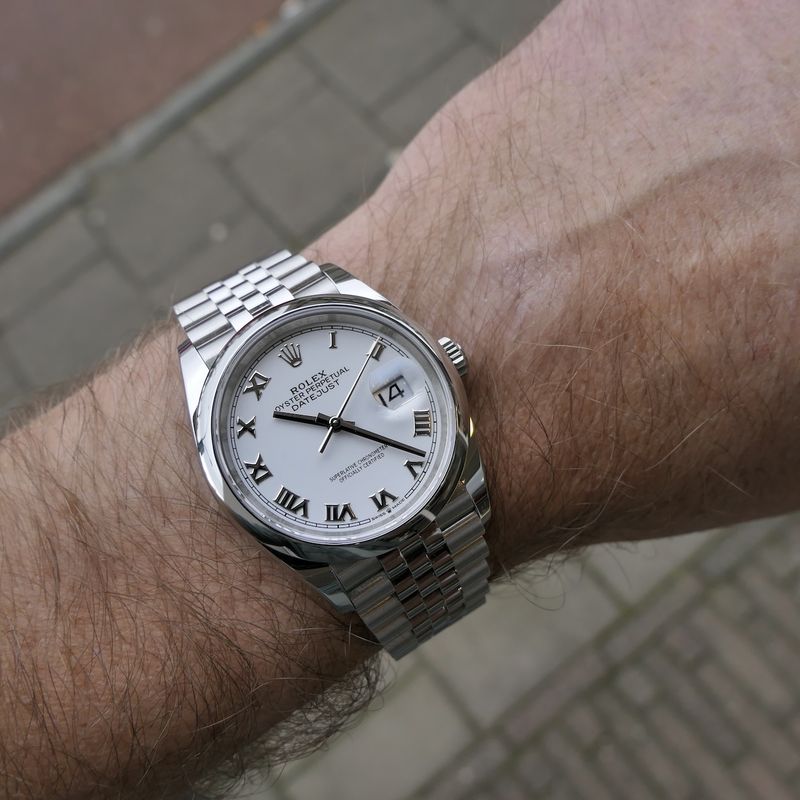Image 19 of Rolex Datejust 36mm 'White Roman' 126200; Automatic watch