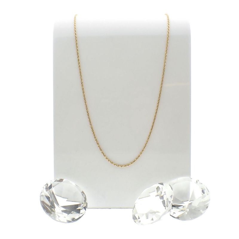 Image 3 of Long gold twisted link chain