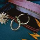 Image 2 of Gold subtle stud earrings; Ø 30.5 mm