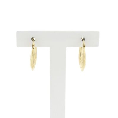 Gold lapidary earrings | Ø 19.5 mm Image 1 of Gold lapidary earrings | Ø 19.5 mm