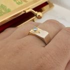Image 8 of Two-tone gold pinky ring with diamond; 0.08 ct.