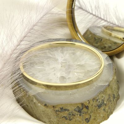 Image 2 of Gold smooth slave bracelet | Ø 65 mm