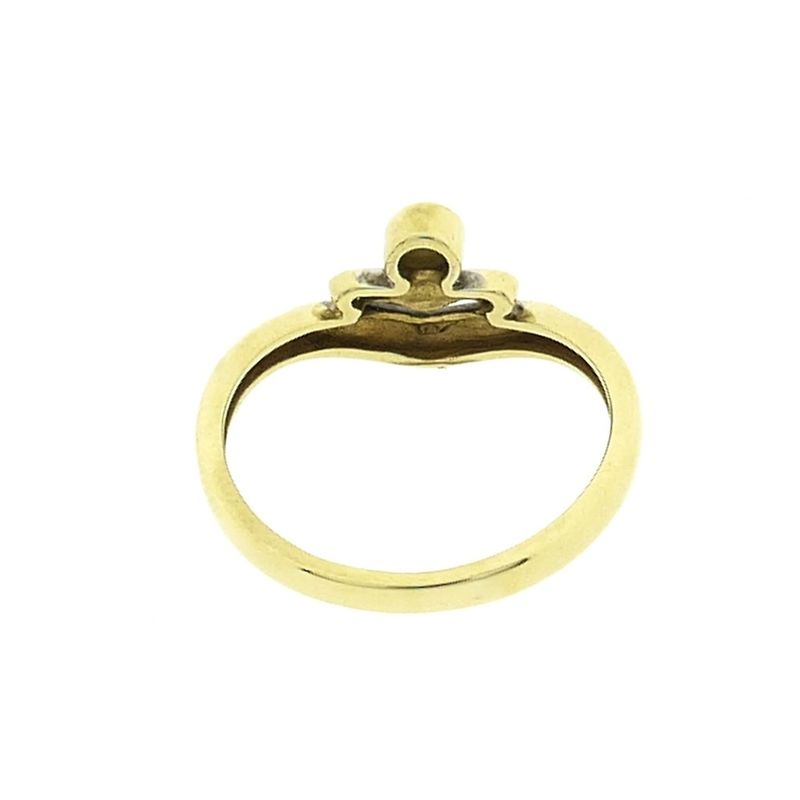 Image 4 of Gold solitaire ring with diamond; 0.015 ct.