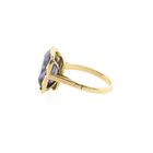 Image 7 of 14K Yellow Gold Ring with Purple Gemstone; Size 17.25