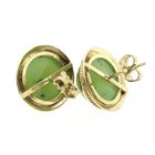 Image 5 of Gold stud earrings with Jade