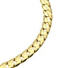 Image 2 of Gold flat gourmet link bracelet | 21 cm