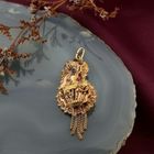 Image 1 of Antique gold pendant of a hat bell