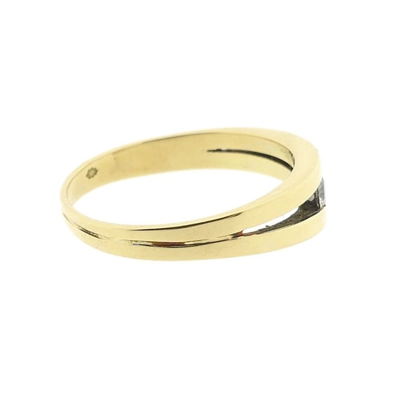 Image 9 of Gold subtle ring with zirconia