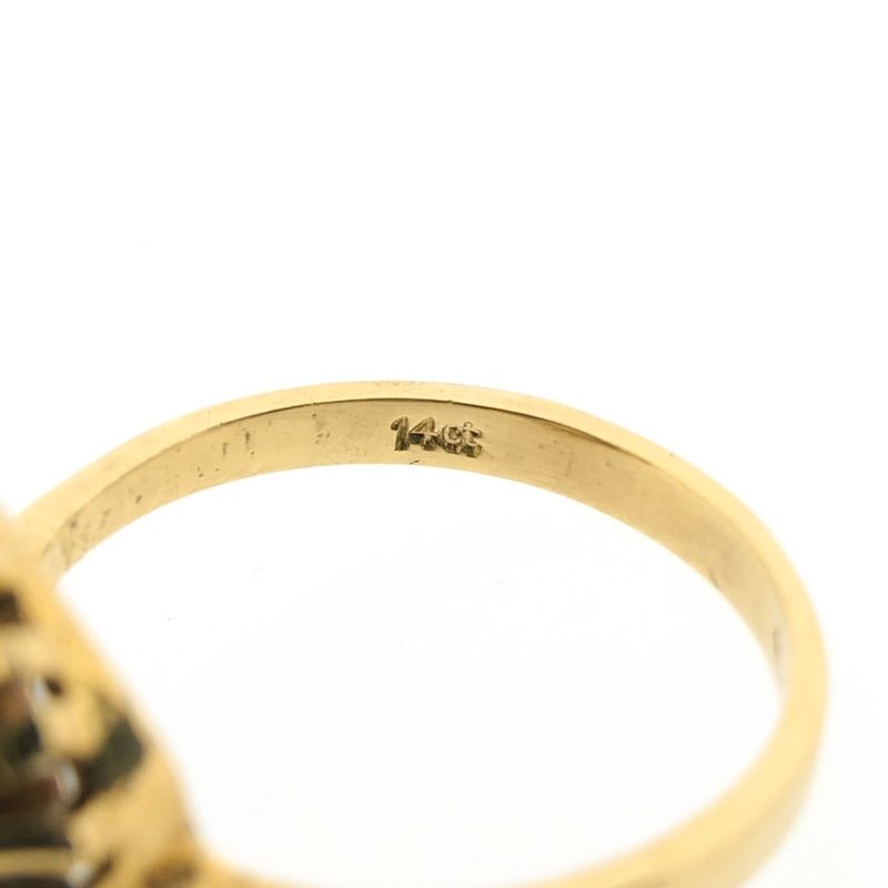 Image 8 of Vintage gold ring with turquoise