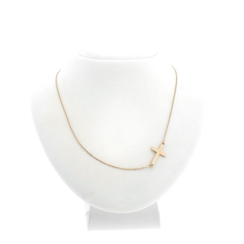 Image 8 of Gold anchor link chain with fixed pendant | 43 - 45 cm