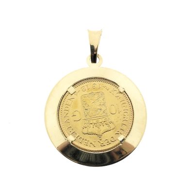 Image 2 of Gold pendant of 10 guilder coin Queen Wilhelmina