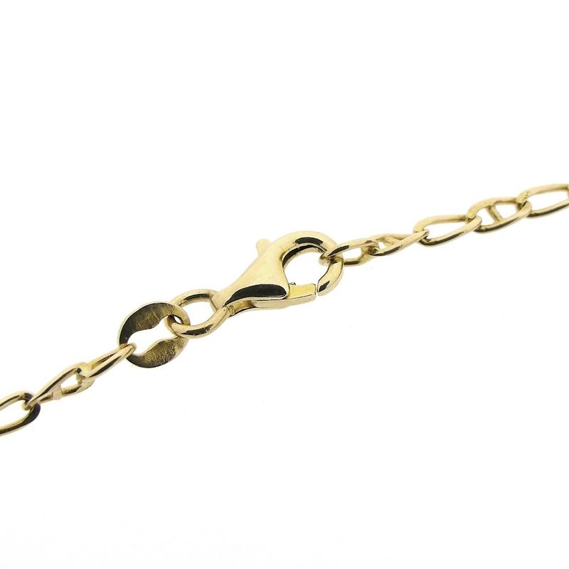 Image 5 of Gold navy/gourmet link necklace | 40.5 cm