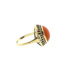 Image 5 of Antique gold ring with red coral