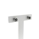 Image 1 of White gold stud earrings with black diamond | 1.00 ct.