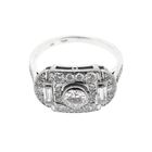 Image 4 of White gold Art Deco ring with diamond; 0.65 ct.