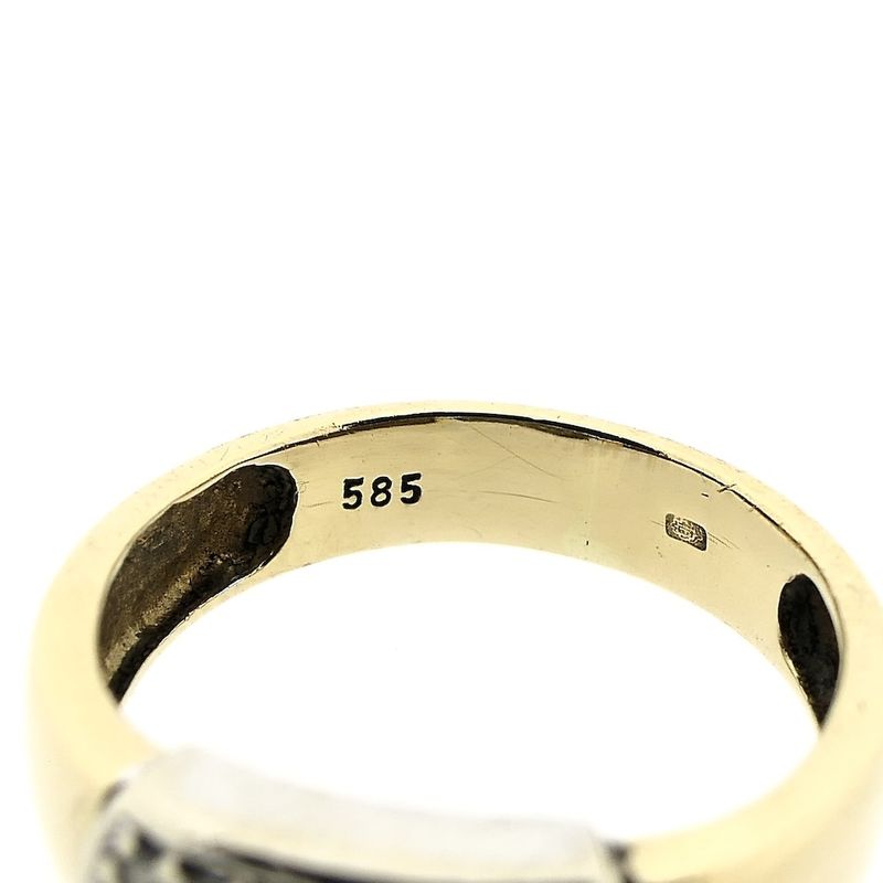 Image 5 of Two-tone gold fantasy ring with zirconia