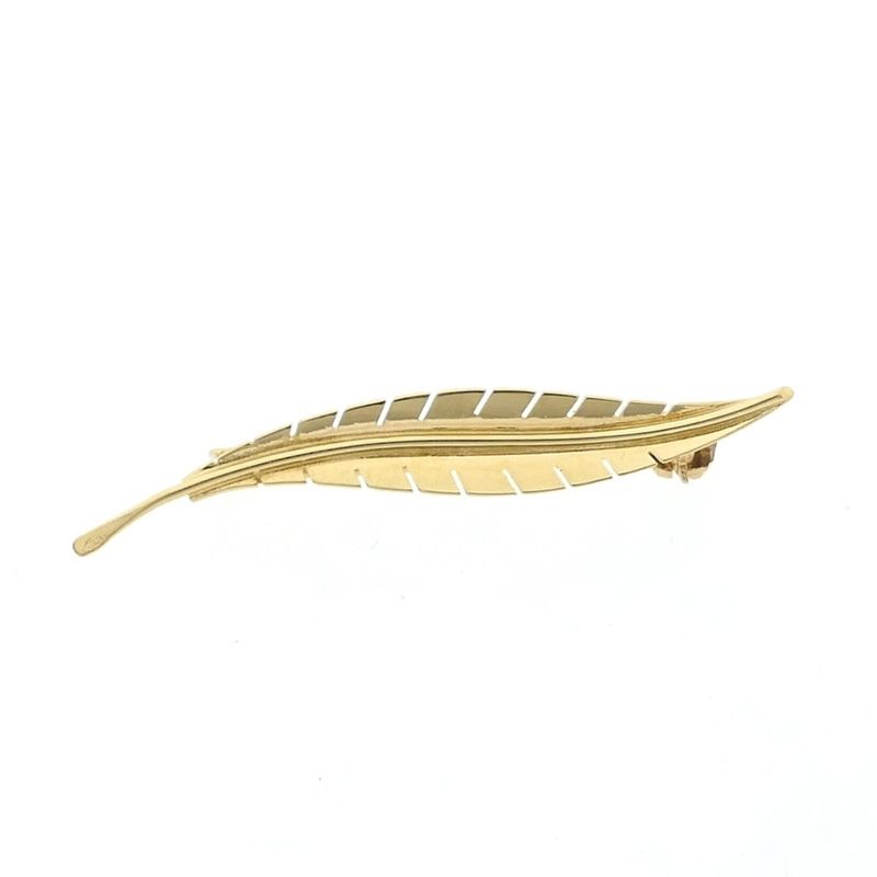 Image 1 of Gold feather brooch