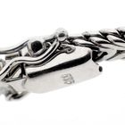 Image 7 of White gold herringbone link bracelet with diamonds; 0.42 ct.