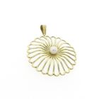 Image 4 of Gold flower pendant with pearl
