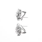 Image 3 of 18 carat white gold stud earrings with zirconia stones