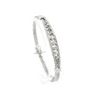 Image 1 of White gold herringbone link bracelet with diamonds