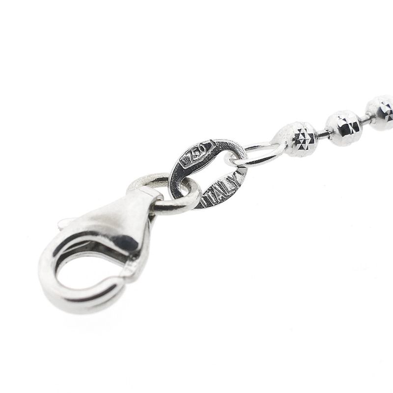 Image 5 of White gold ball link chain