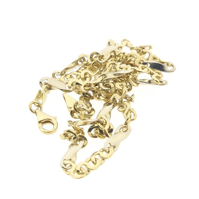 Image 8 of Two-tone gold fantasy link necklace