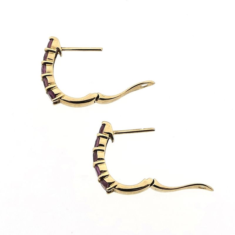 Image 4 of 9 carat stud earrings with pink tourmaline