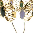 Image 9 of Gold bracelet with amethyst and jade