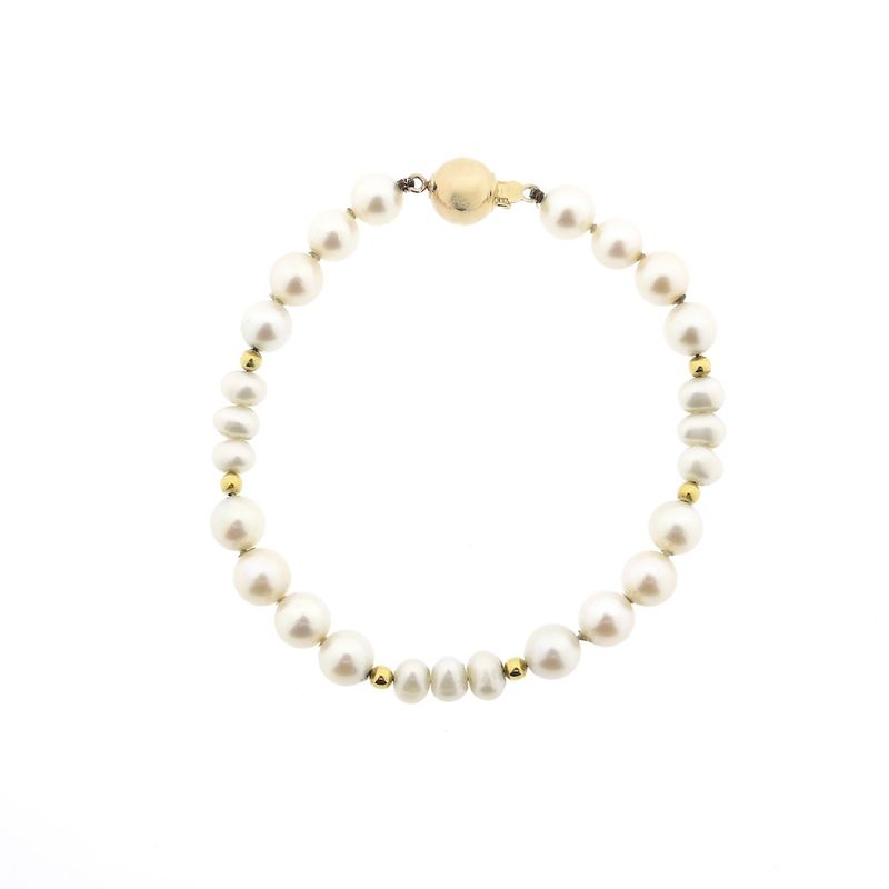 Image 10 of Gold pearl bracelet | 17.5 cm