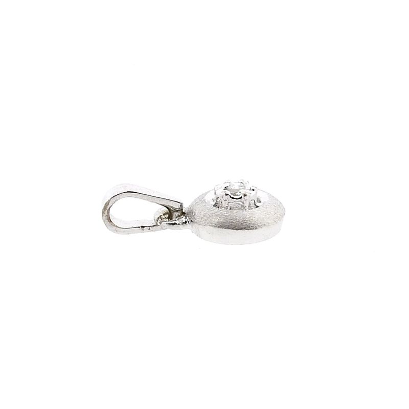 Image 9 of 18K White Gold Minimalist Pendant with Diamond