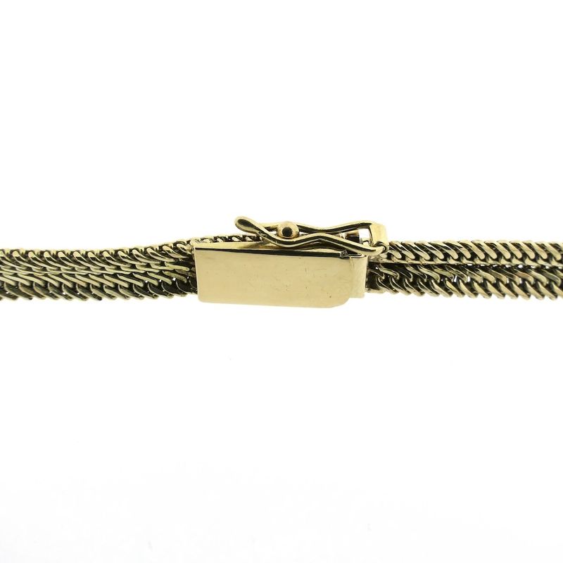 Image 3 of Gold herringbone link necklace