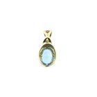 Image 5 of Gold minimalist pendant with topaz