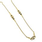 Image 4 of Golden Venetian link chain with flowers | 40 cm