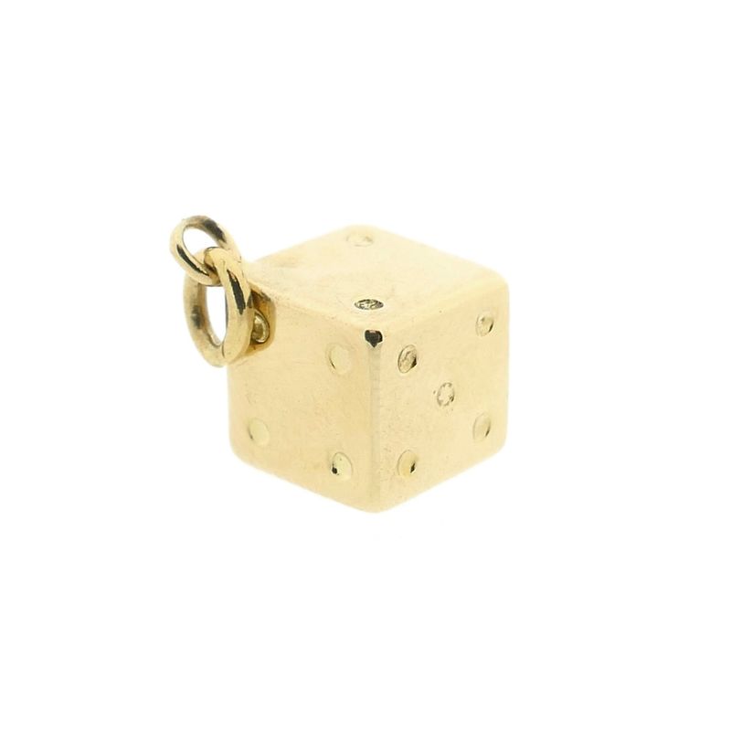 Image 4 of Gold pendant of a dice