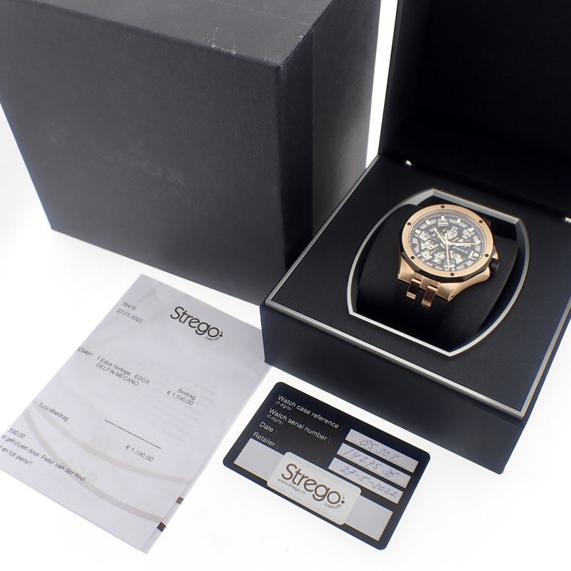 Image 2 of Edox Delfin Mecano 'Skeleton'; Automatic men's watch