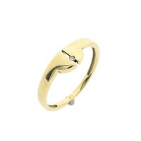 Gold ring with diamond; 0.01 ct.