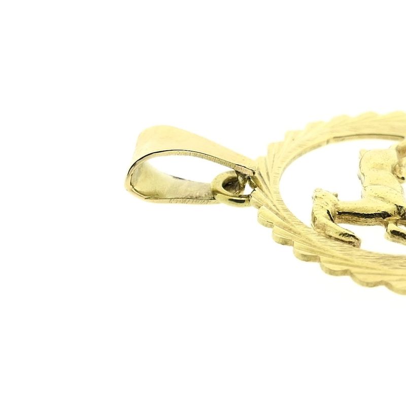 Image 6 of Gold zodiac sign pendant; Capricorn