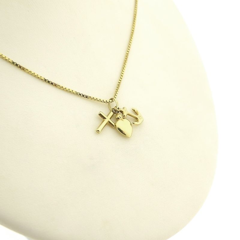 Image 8 of Gold pendant; Faith, hope, and love