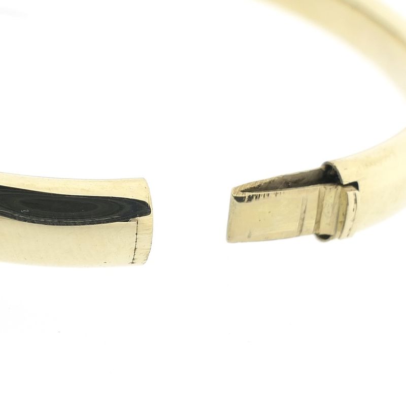 Image 5 of Gold smooth slave bracelet | Ø 60 mm