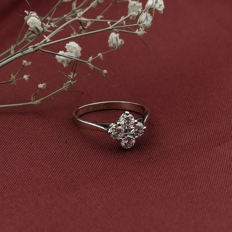 Image 2 of White gold ring with diamonds; 0.38 ct.